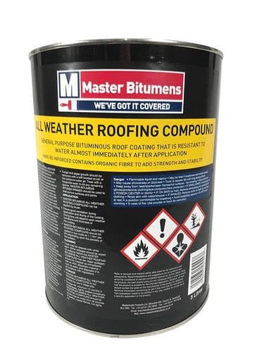 Master Bitumen All Weather Roofing Waterproofing Compound 5 litre
